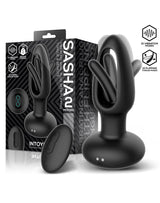 IY - Sasha - Vibrerende plug met bewegende tong en afstandsbediening - Zwart