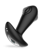 IY - Milton - Anale plug met dubbele klopfunctie en afstandsbediening - Zwart