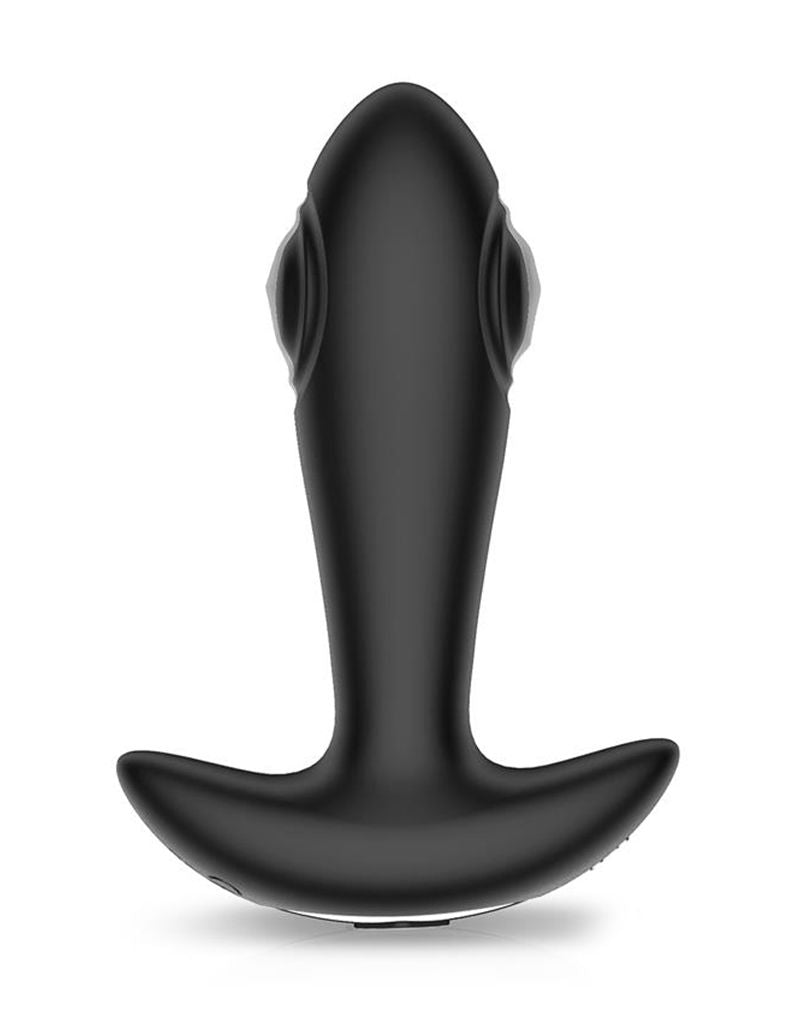 IY - Milton - Anale plug met dubbele klopfunctie en afstandsbediening - Zwart