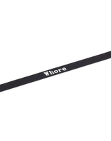 Rimba Latex Play - Halsband met opschrift 'Whore' - Zwart & Wit