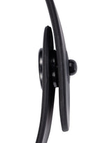 Rimba Latex Play - Halsband met opschrift 'Whore' - Zwart & Wit