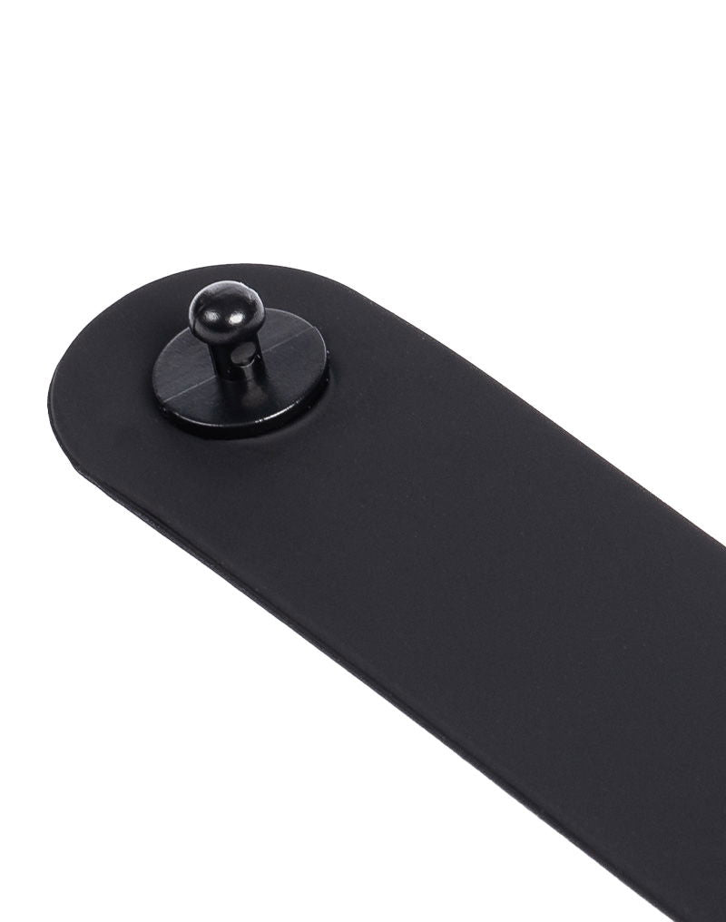 Rimba Latex Play - Halsband met opschrift 'Cum Slut' - Zwart & Wit