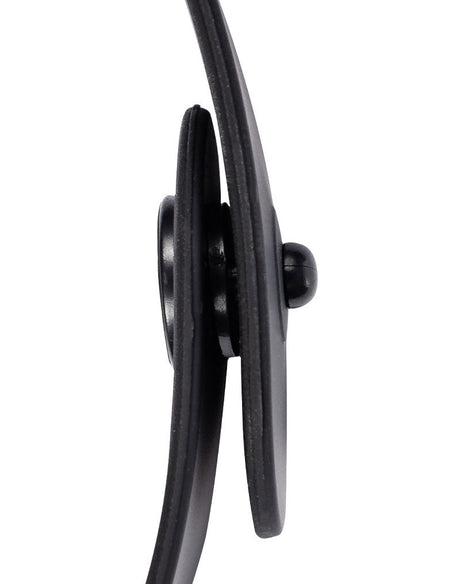 Rimba Latex Play - Halsband met opschrift 'Cum Slut' - Zwart & Wit