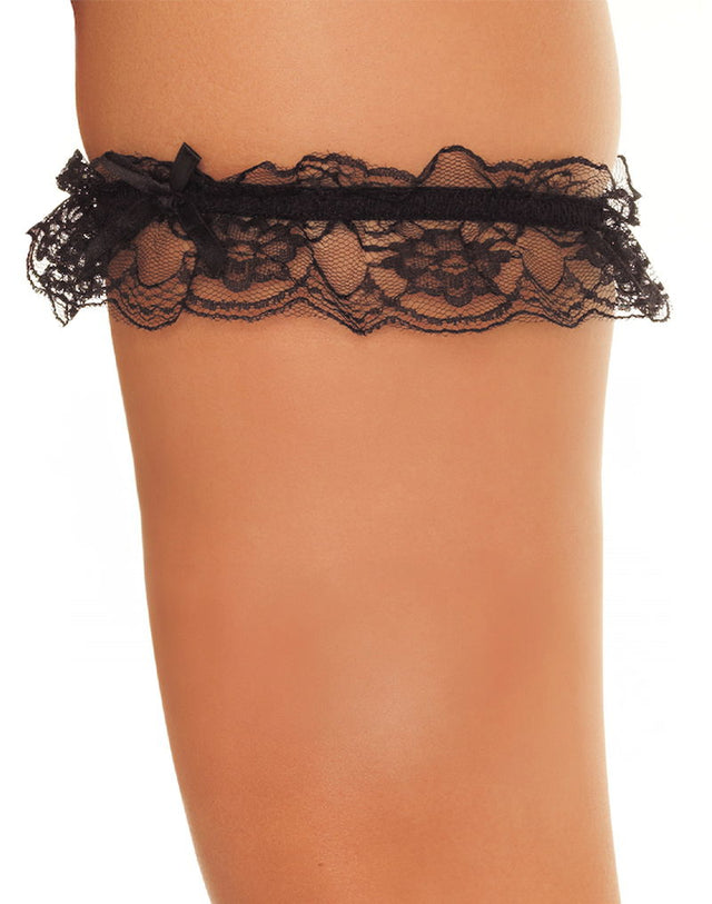 Amorable by Rimba - Kousenbanden (2 stuks) - One Size - Zwart