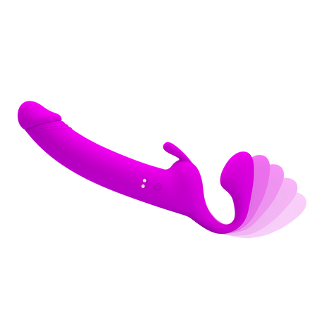 Pretty Love - Zanini - Vibrerende Strapless Strap-On - Paars