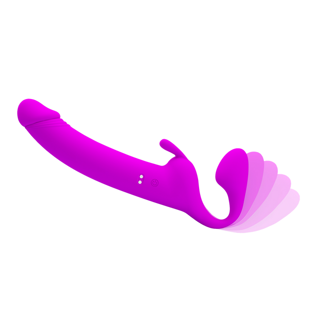 Pretty Love - Zanini - Vibrerende Strapless Strap-On - Paars