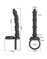 Pretty Love - Dillion - Cockring Anaal Kralen - Zwart