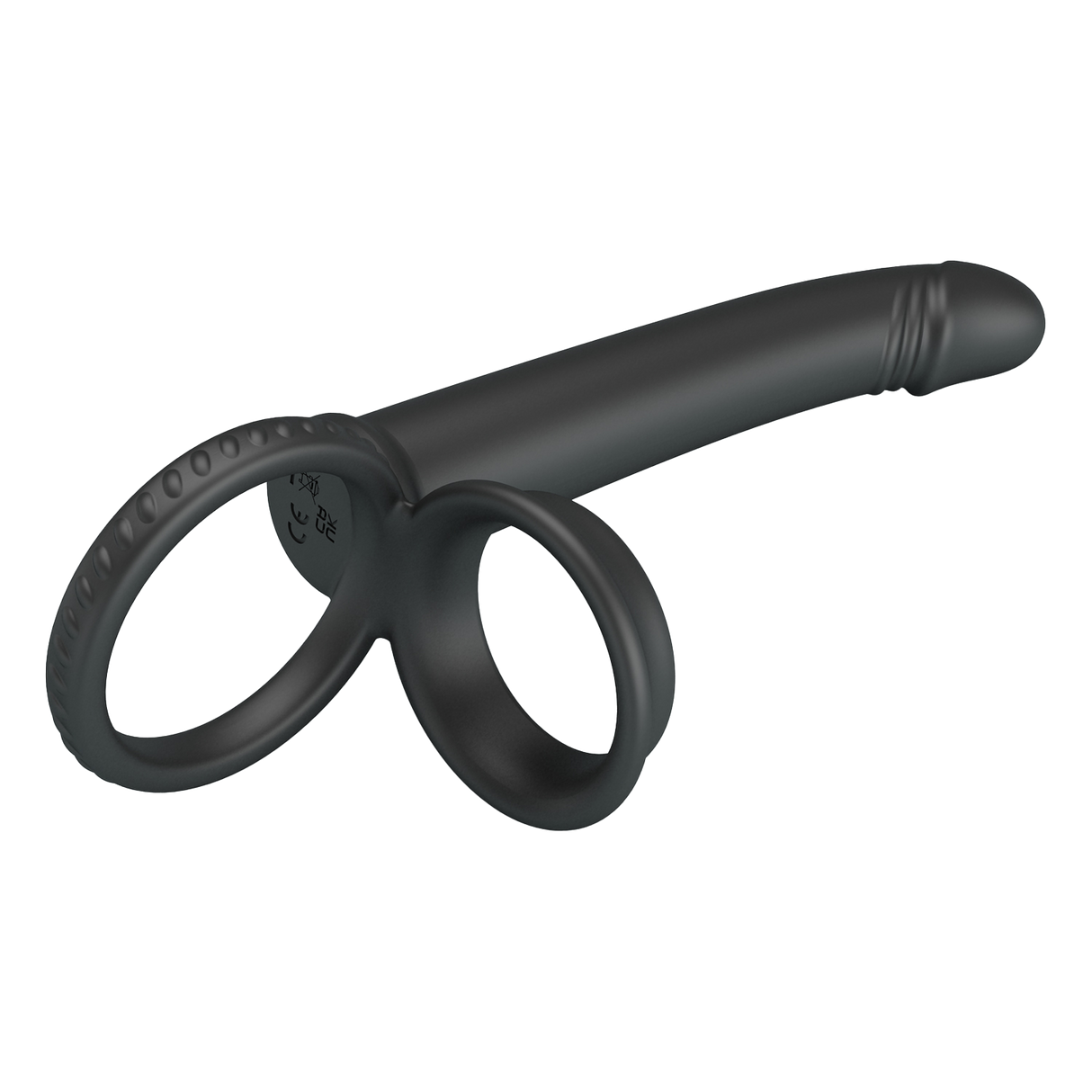 Pretty Love - Moses - Cock en Ball Ring Dildo - Zwart