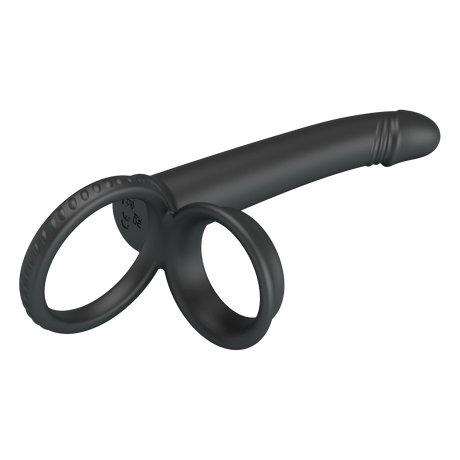 Pretty Love - Moses - Cock en Ball Ring Dildo - Zwart