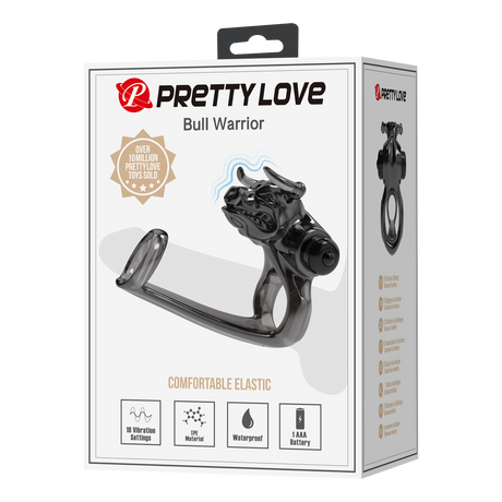 Pretty Love - Bull Warrior - Penisring - Zwart