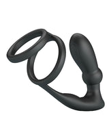 Pretty Love - Emoni - Cock Ring met Butt Plug - Zwart