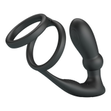 Pretty Love - Emoni - Cock Ring met Butt Plug - Zwart