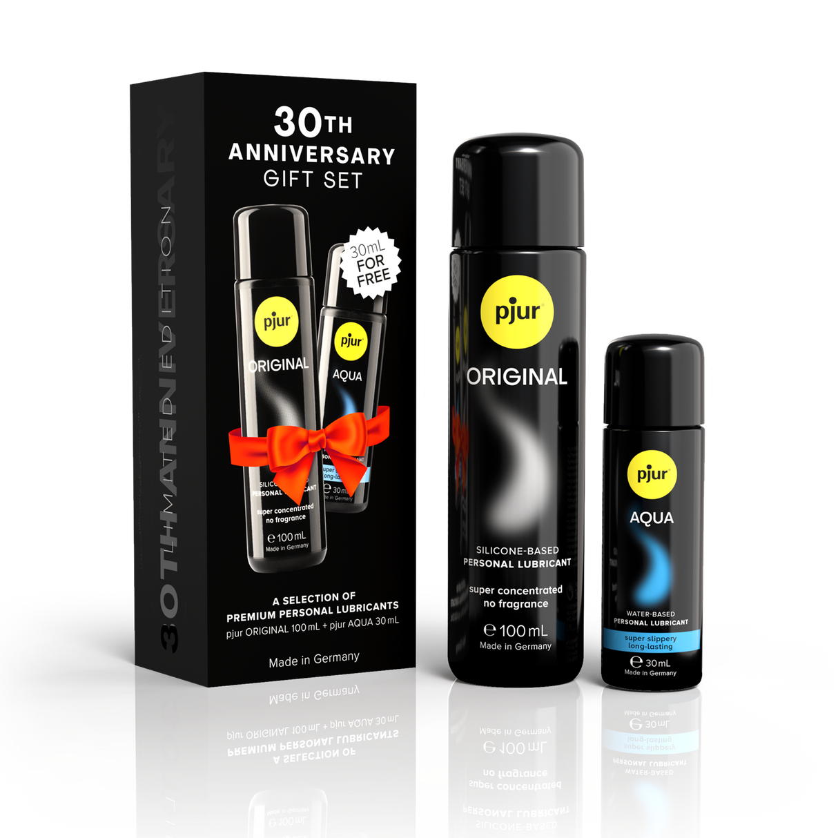 Pjur - 30Th Anniversary Gift Set - Set à 6 stuks - Original 100ml / Aqua 30ml