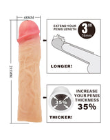 Pretty Love - Derek - Realistische Penis Sleeve - 215mm - Nude