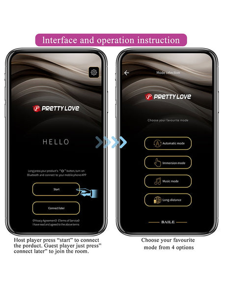 Pretty Love - Klay - Stuwende Ei-vibrator (app gestuurd) - Paars