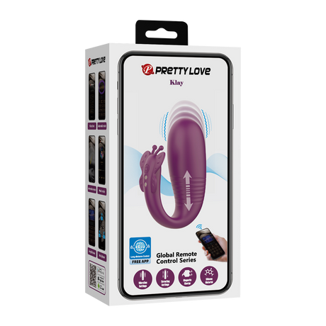 Pretty Love - Klay - Stuwende Ei-vibrator (app gestuurd) - Paars