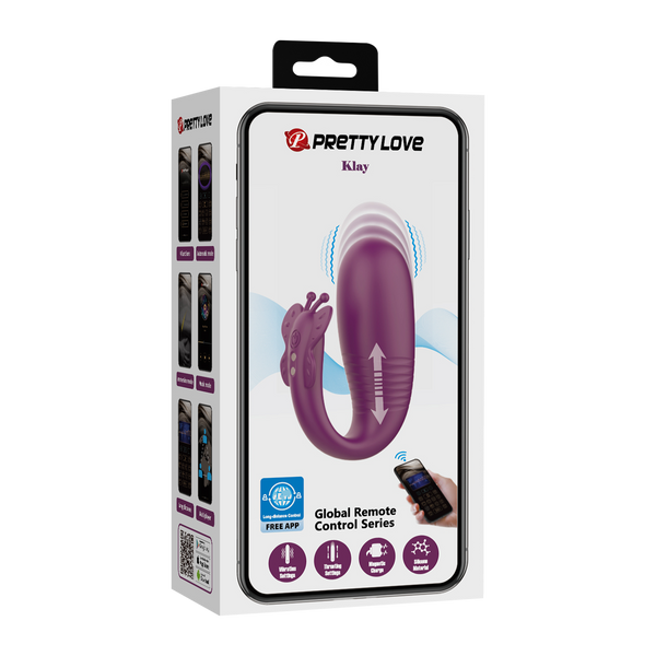 Pretty Love - Klay - Stuwende Ei-vibrator (app gestuurd) - Paars