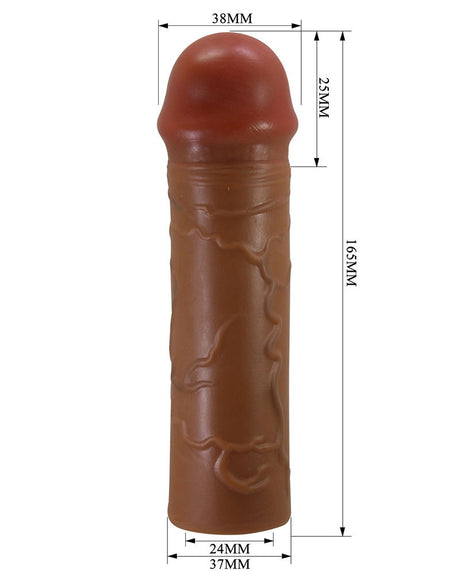 Pretty Love - Nile - Verlengde Penis Sleeve - 25mm - Bruin