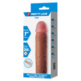 Pretty Love - Nile - Verlengde Penis Sleeve - 25mm - Bruin