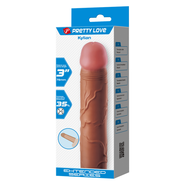 Pretty Love - Kylian - Penisverlenger - 75mm - Bruin