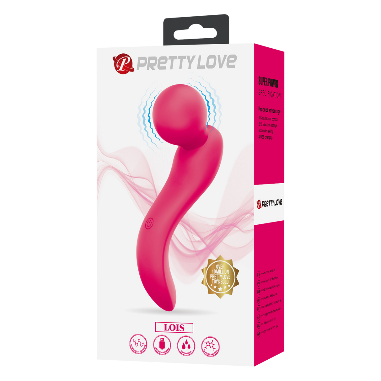 Pretty Love - Lois - Wand Massager - Roze