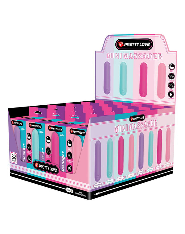Pretty Love - Stefan - Mini Massager 32 Stuks - Kleuren Assorti