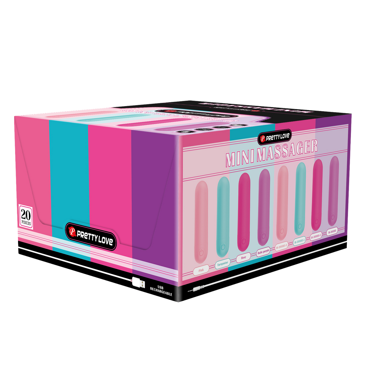 Pretty Love - Stefan - Mini Massager 32 Stuks - Kleuren Assorti