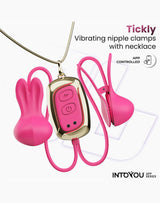 IY - Tickly - Tepelklemmen met ketting (met app-bediening) - Roze