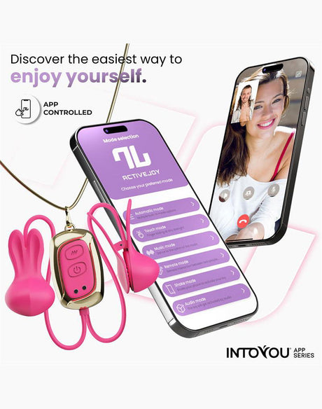 IY - Tickly - Tepelklemmen met ketting (met app-bediening) - Roze