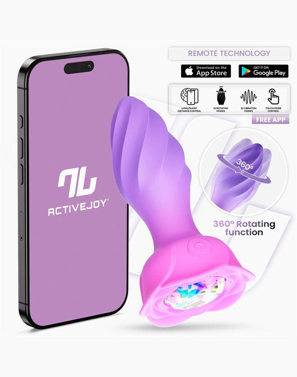 IY - Moxy - Buttplug 360º Rotatie (met App-bediening) - Lila