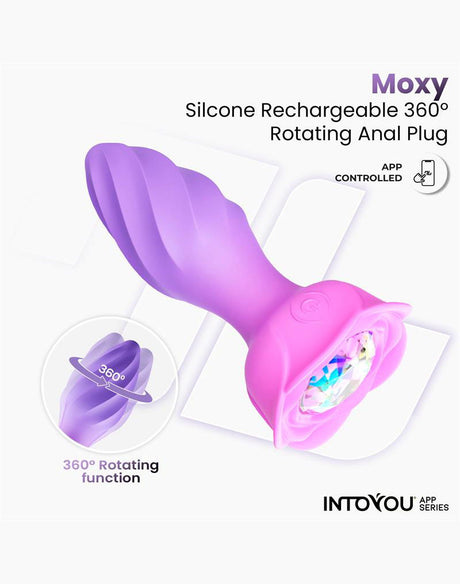 IY - Moxy - Buttplug 360º Rotatie (met App-bediening) - Lila