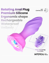 IY - Moxy - Buttplug 360º Rotatie (met App-bediening) - Lila
