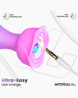 IY - Moxy - Buttplug 360º Rotatie (met App-bediening) - Lila
