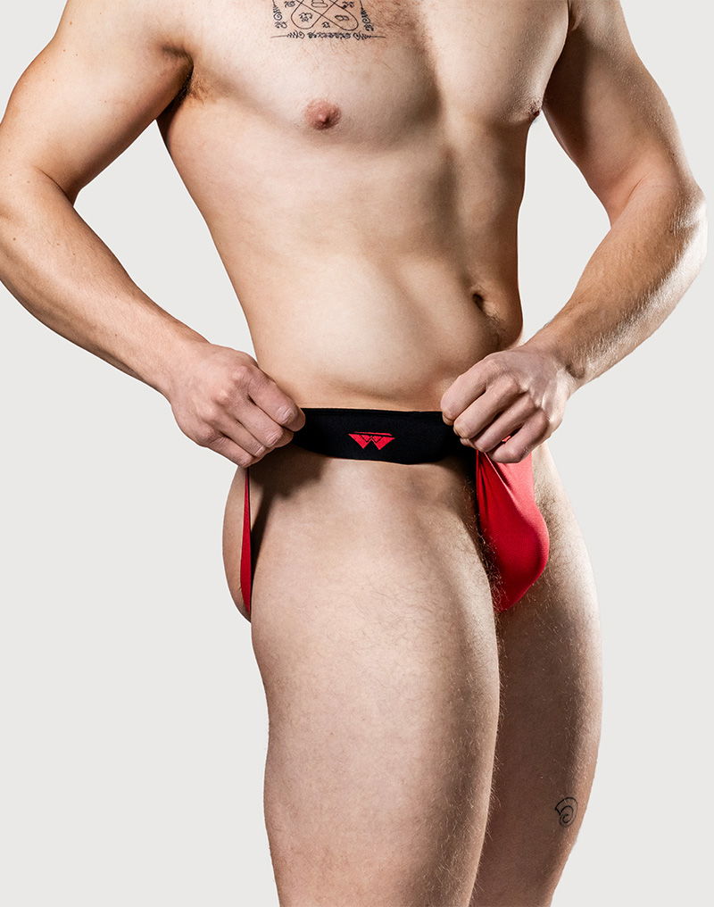 MM - Reversible Jockstrap - Zwart en Rood