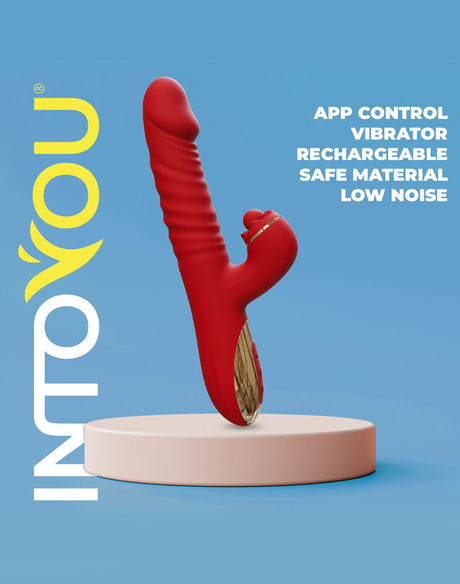 IY - Ascen - Rabbit Vibrator - Stuwende en zwaaiende vibrator met app - Rood