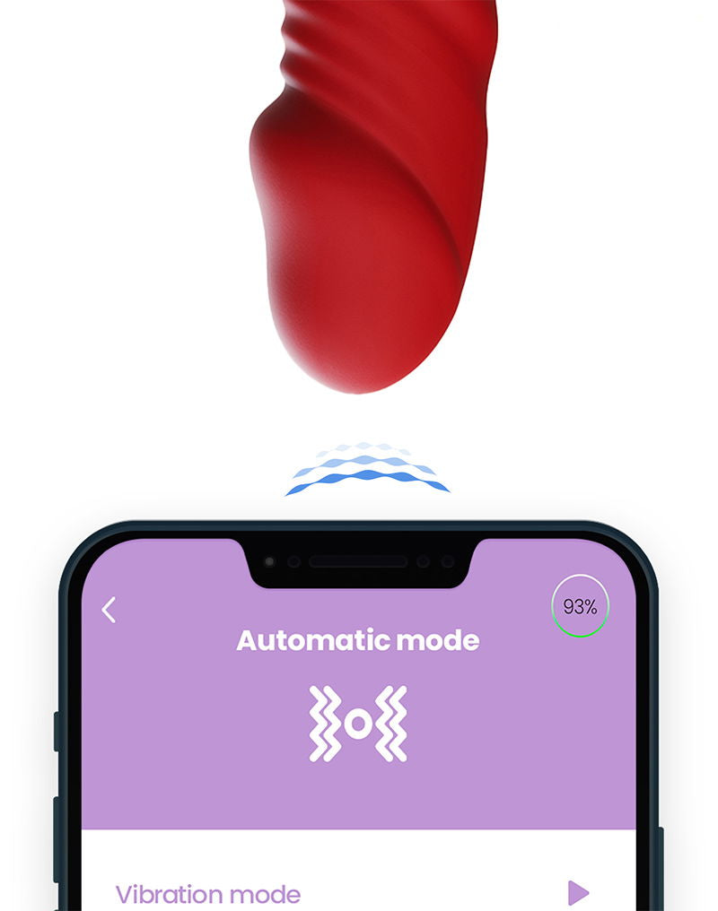 IY - Ascen - Rabbit Vibrator - Stuwende en zwaaiende vibrator met app - Rood