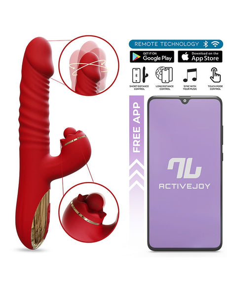 IY - Ascen - Rabbit Vibrator - Stuwende en zwaaiende vibrator met app - Rood