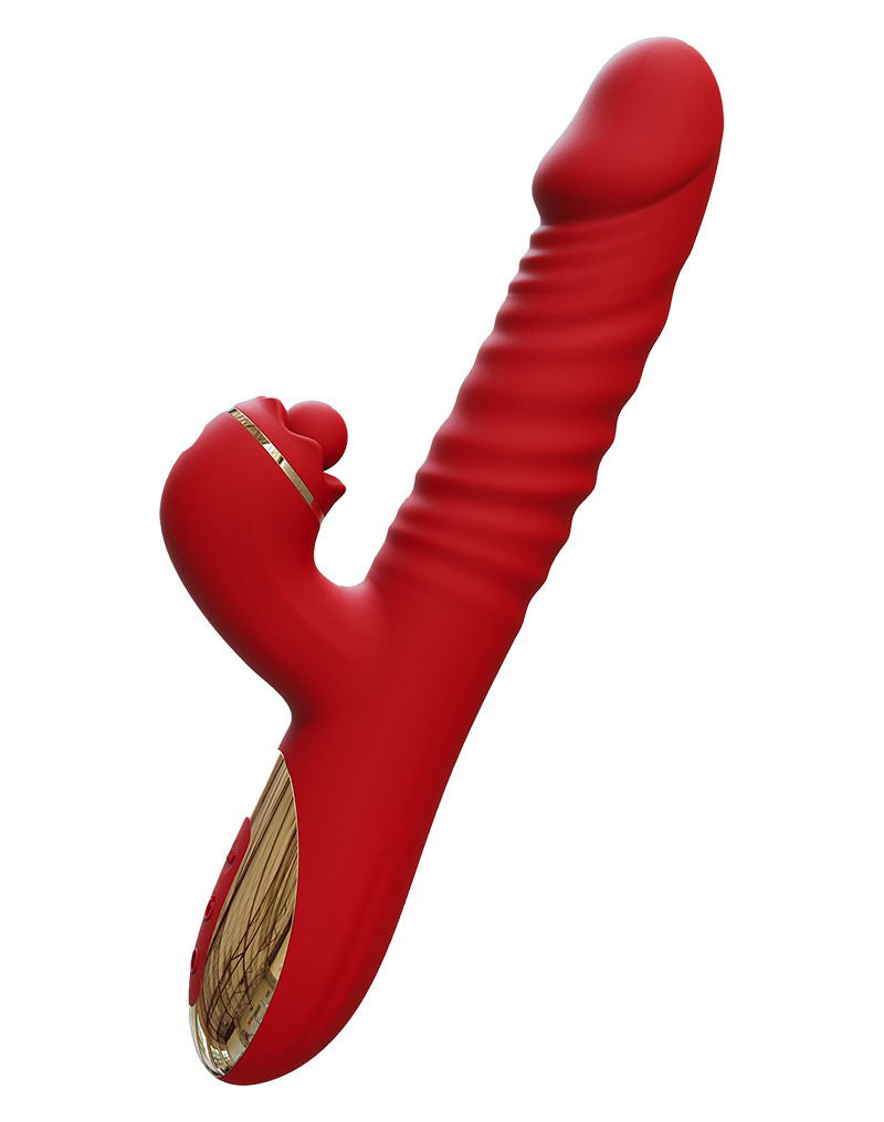 IY - Ascen - Rabbit Vibrator - Stuwende en zwaaiende vibrator met app - Rood