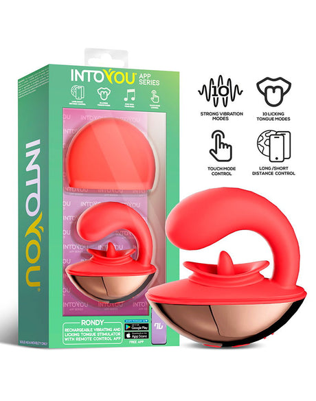 IY - Rondy - Clirotal Vibrator & Lik Tong met App - Rood
