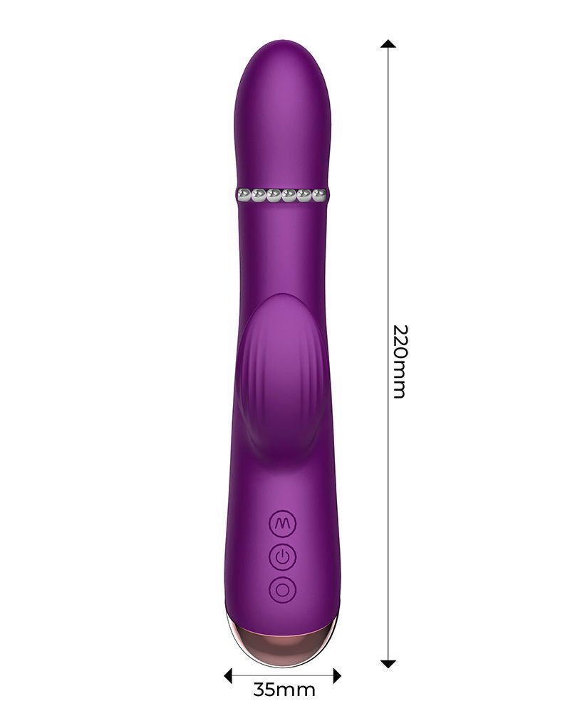 IY - Sendel - Rabbit Vibrator met kralenring en app - Paars