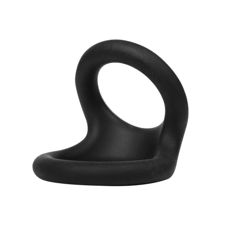 Rimba Bondage Play - Siliconen Dubbele Ring - Zwart