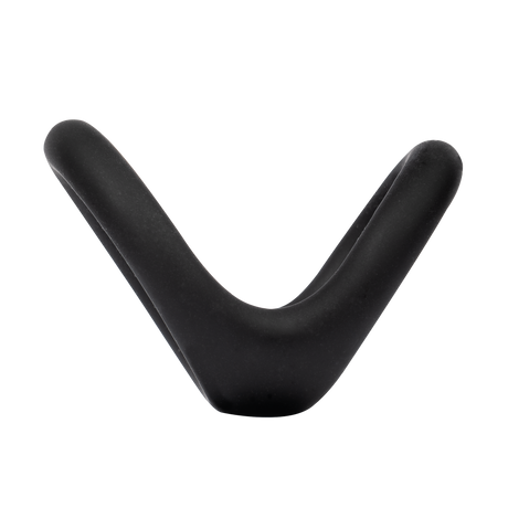 Rimba Bondage Play - Siliconen Dubbele Ring - Zwart