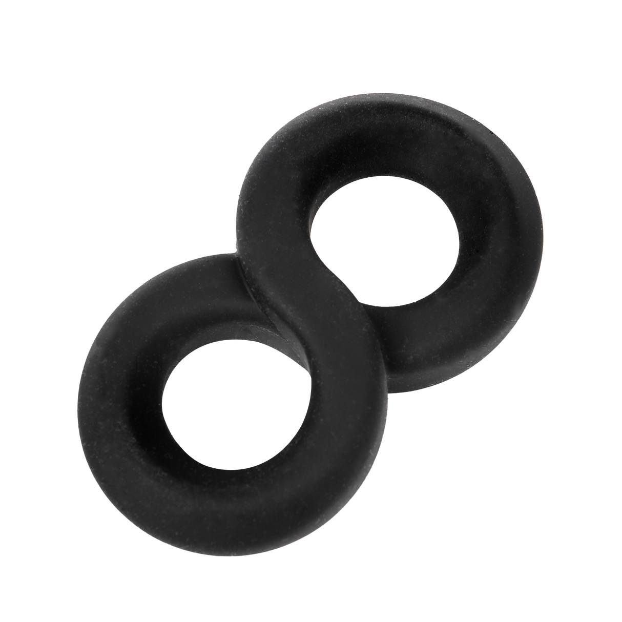 Rimba Bondage Play - Siliconen 8-vormige ring - Zwart