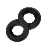 Rimba Bondage Play - Siliconen 8-vormige ring - Zwart