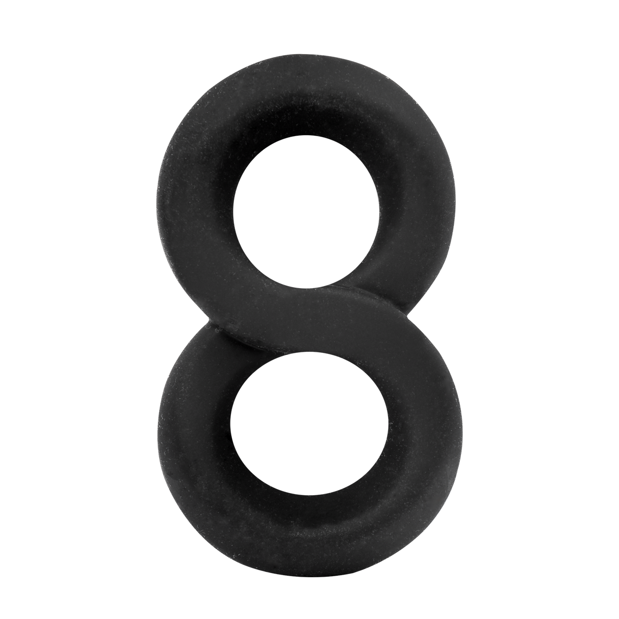 Rimba Bondage Play - Siliconen 8-vormige ring - Zwart