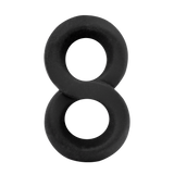Rimba Bondage Play - Siliconen 8-vormige ring - Zwart