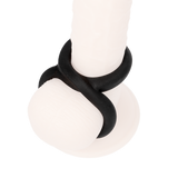 Rimba Bondage Play - Siliconen 8-vormige ring - Zwart