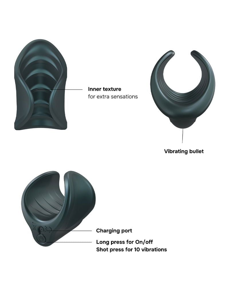 MANWAN - Starter - Oplaadbare Masturbator - Dennengrijs