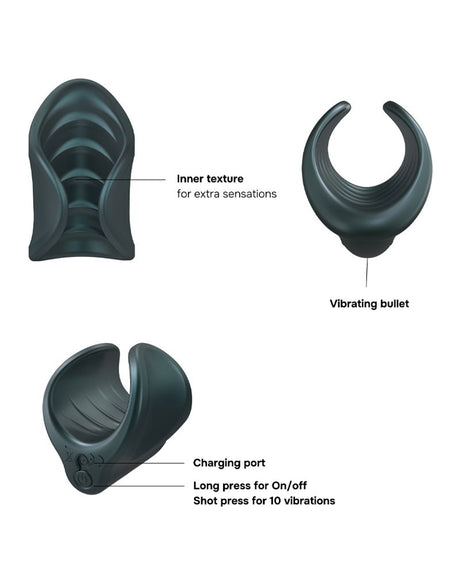 MANWAN - Starter - Oplaadbare Masturbator - Dennengrijs