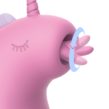 ER - Cupcake Unicorn - 360° Roterende Tong Massage - Roze